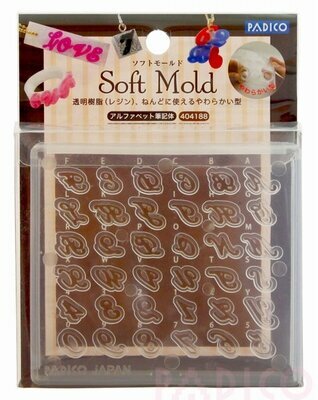 Soft Clay Mold Alphabet Cursive &ndash; foto van kunststof mal