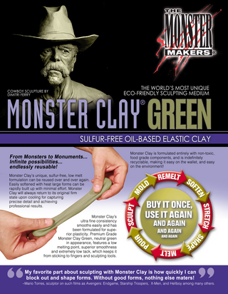 Monster Clay GREEN MEDIUM