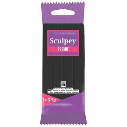 Sculpey Premo -- Black 227 g &ndash; foto van polymeerklei