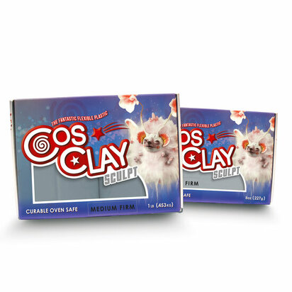 Cosclay SCULPT Gray Medium Firm &ndash; foto van polymeerklei