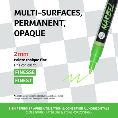 MARBEL marker 2mm pauw groen N&deg;610