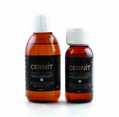 Cernit Kit Finish Glass 120 ml + 60 ml &ndash; foto van polymeerklei