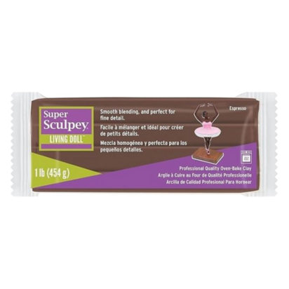 Super Sculpey Living Doll -- Espresso &ndash; foto van polymeerklei