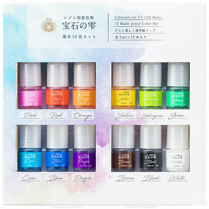 12 Basic Jewel Color Set &ndash; foto van uv-resin