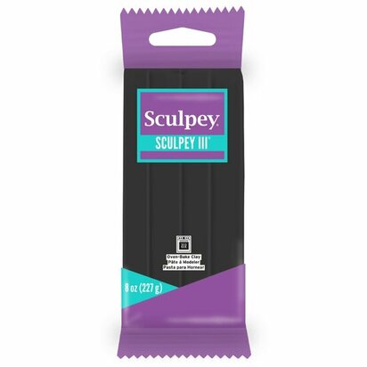 Sculpey III -- Black  227 g &ndash; foto van polymeerklei