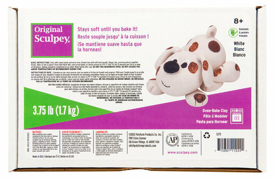 Sculpey Original -- White, 3.75 lb (1.7 kg) &ndash; foto van polymeerklei