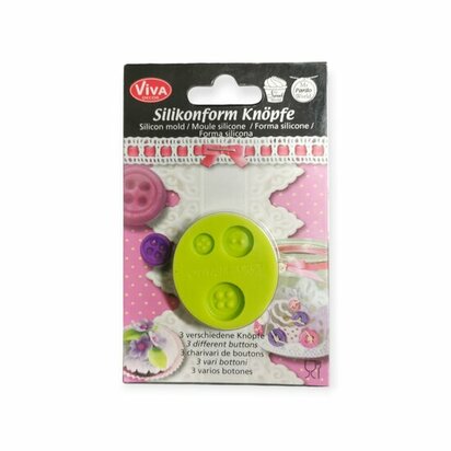 Viva silicone mould Buttons &ndash; foto van mallen