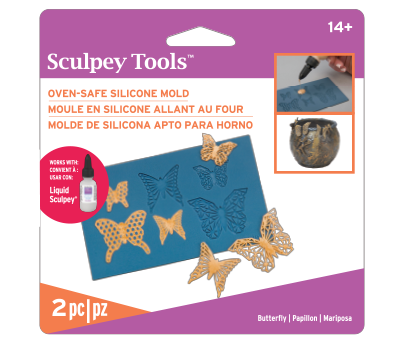 Sculpey Silicone Oven Safe Mold -- Geo Butterfly &ndash; foto van polymeerklei