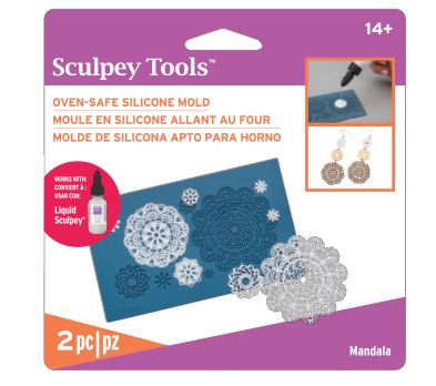 Sculpey Silicone Oven Safe Mold &ndash; Mandala &ndash; foto van polymeerklei