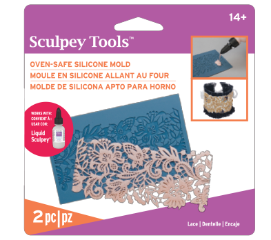 Sculpey Silicone Oven Safe Mold -- Lace &ndash; foto van polymeerklei
