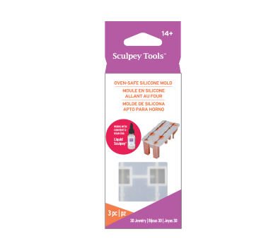 Sculpey Silicone Oven Safe Mold -- 3D Jewelry Mold &ndash; foto van polymeerklei