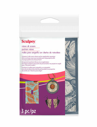 Sculpey Silk Screens -- Nature &ndash; foto van polymeerklei