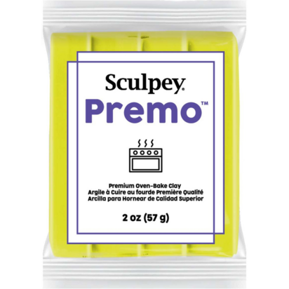 Sculpey Premo  Fluorecent Yellow &ndash; foto van polymeerklei