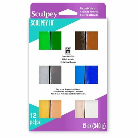 Sculpey III   12 Piece Naturals Multi-pack &ndash; foto van polymeerklei