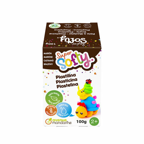 Super Softy Box 100g Brown &ndash; foto van klei