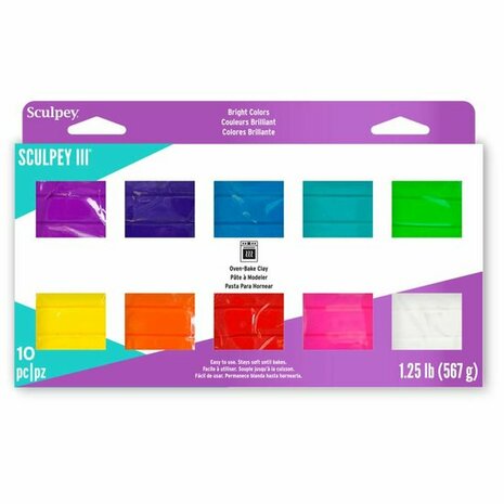Sculpey III   10 Piece Brights Multi-pack &ndash; foto van polymeerklei
