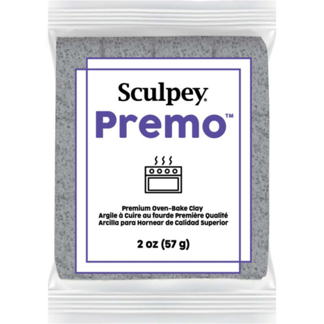 Sculpey Premo Gray Granite &ndash; foto van polymeerklei