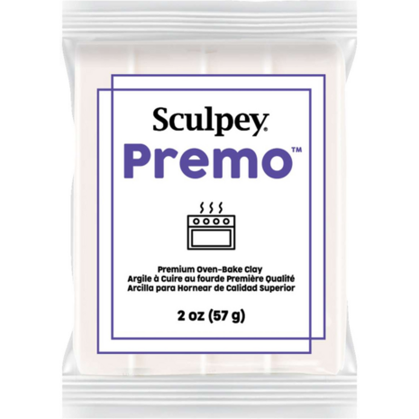 Sculpey Premo White Translucent &ndash; foto van polymeerklei