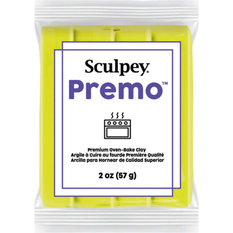 Sculpey Premo  Fluorecent Yellow &ndash; foto van polymeerklei