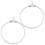Ohrring-Anhänger 30mm Antiksilber (nickelfrei) 8 Stück