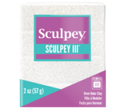 Sculpey III – White Glitter