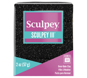 Sculpey III – Black Glitter