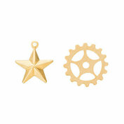 Messing-Charm Gear & Star